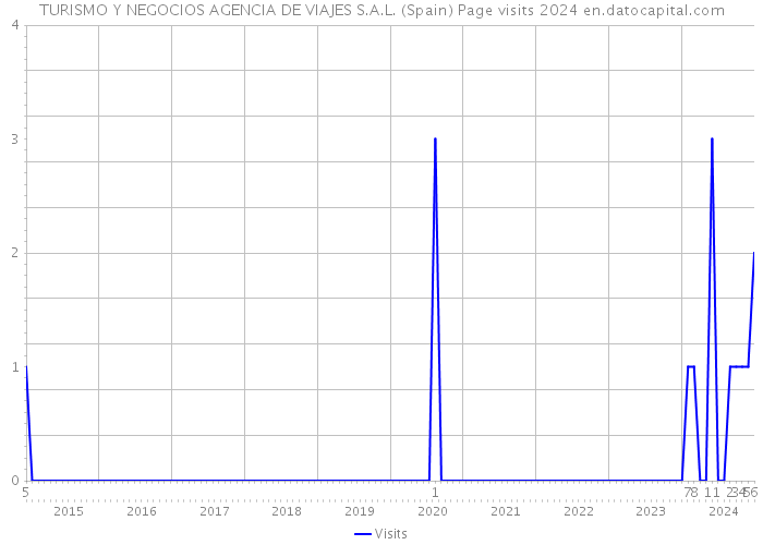 TURISMO Y NEGOCIOS AGENCIA DE VIAJES S.A.L. (Spain) Page visits 2024 