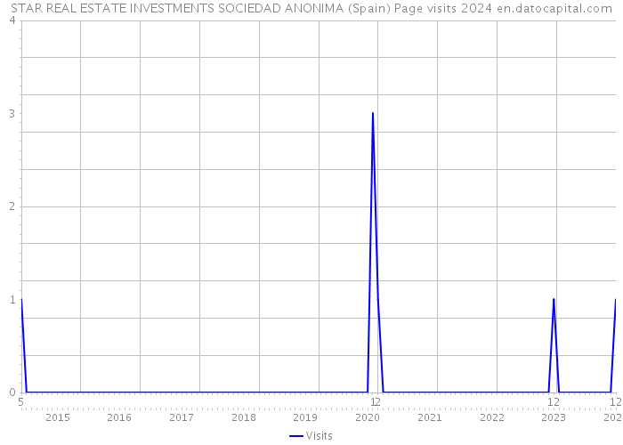 STAR REAL ESTATE INVESTMENTS SOCIEDAD ANONIMA (Spain) Page visits 2024 