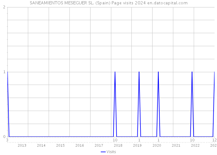 SANEAMIENTOS MESEGUER SL. (Spain) Page visits 2024 