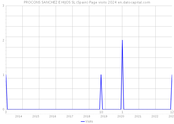 PROCONS SANCHEZ E HIJOS SL (Spain) Page visits 2024 