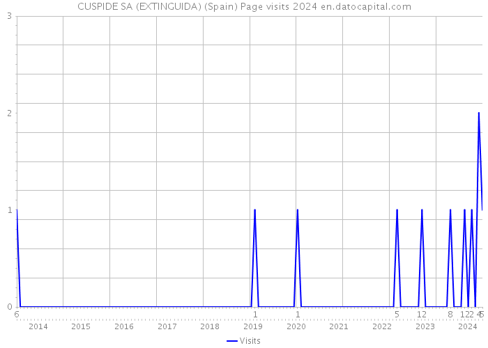 CUSPIDE SA (EXTINGUIDA) (Spain) Page visits 2024 