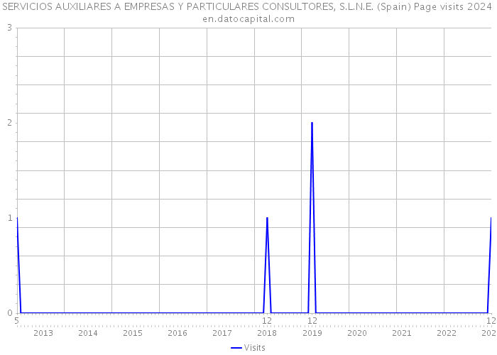 SERVICIOS AUXILIARES A EMPRESAS Y PARTICULARES CONSULTORES, S.L.N.E. (Spain) Page visits 2024 