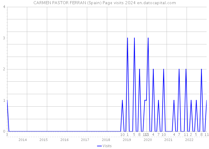 CARMEN PASTOR FERRAN (Spain) Page visits 2024 
