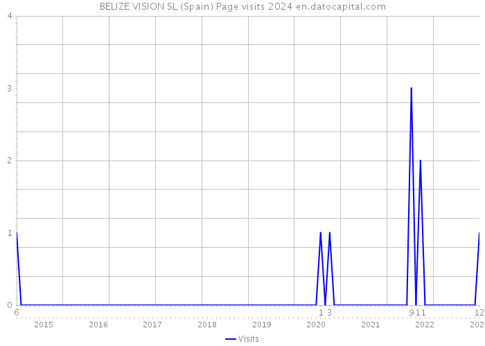 BELIZE VISION SL (Spain) Page visits 2024 
