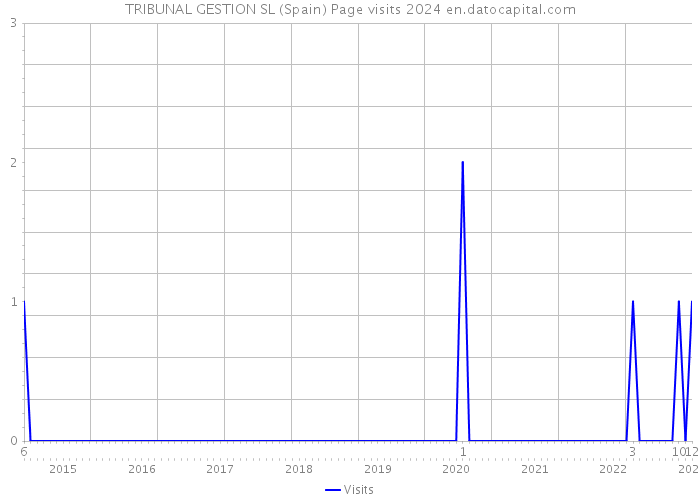 TRIBUNAL GESTION SL (Spain) Page visits 2024 