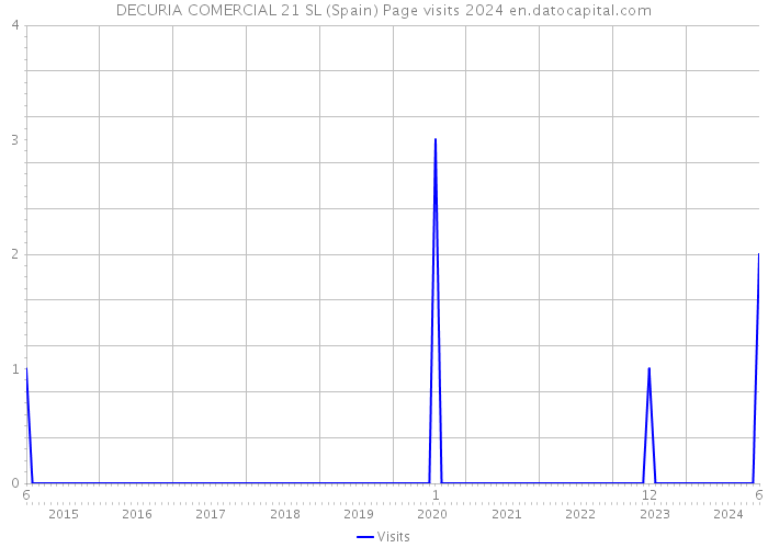 DECURIA COMERCIAL 21 SL (Spain) Page visits 2024 