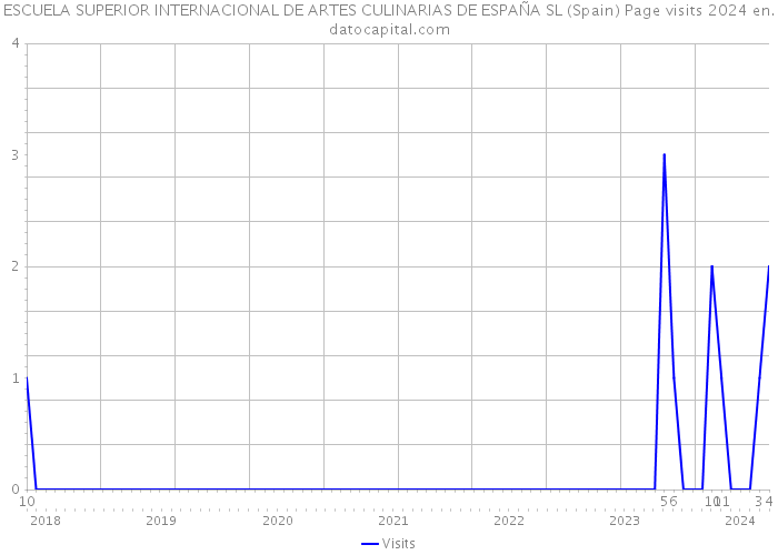 ESCUELA SUPERIOR INTERNACIONAL DE ARTES CULINARIAS DE ESPAÑA SL (Spain) Page visits 2024 