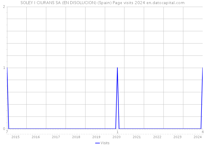 SOLEY I CIURANS SA (EN DISOLUCION) (Spain) Page visits 2024 