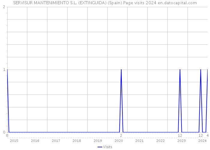 SERVISUR MANTENIMIENTO S.L. (EXTINGUIDA) (Spain) Page visits 2024 