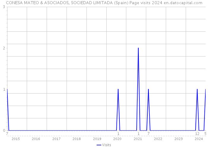 CONESA MATEO & ASOCIADOS, SOCIEDAD LIMITADA (Spain) Page visits 2024 