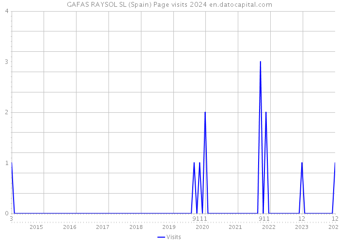 GAFAS RAYSOL SL (Spain) Page visits 2024 