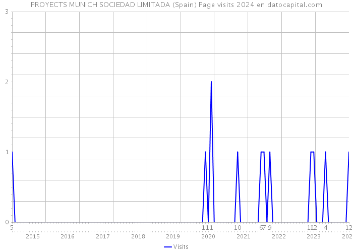 PROYECTS MUNICH SOCIEDAD LIMITADA (Spain) Page visits 2024 