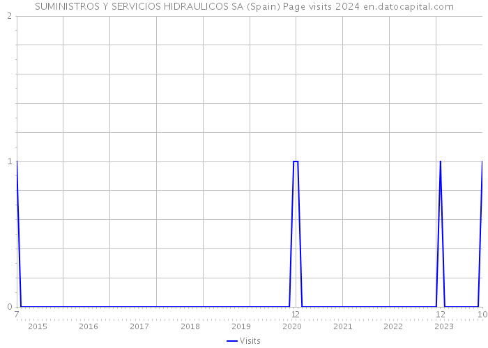 SUMINISTROS Y SERVICIOS HIDRAULICOS SA (Spain) Page visits 2024 