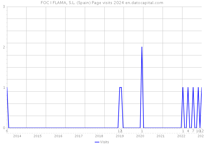 FOC I FLAMA, S.L. (Spain) Page visits 2024 