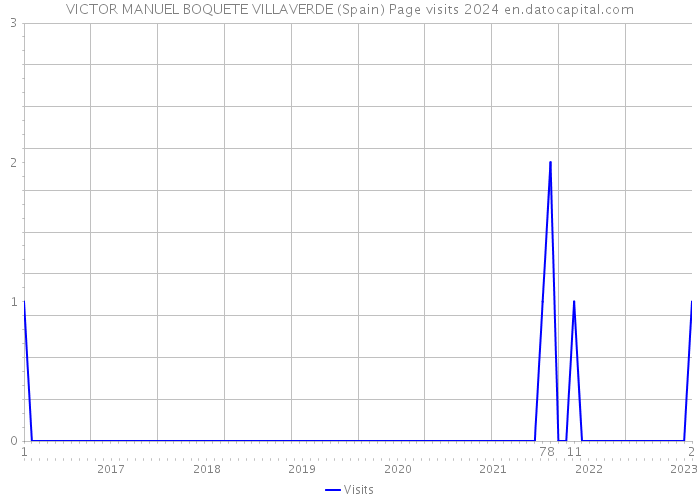 VICTOR MANUEL BOQUETE VILLAVERDE (Spain) Page visits 2024 