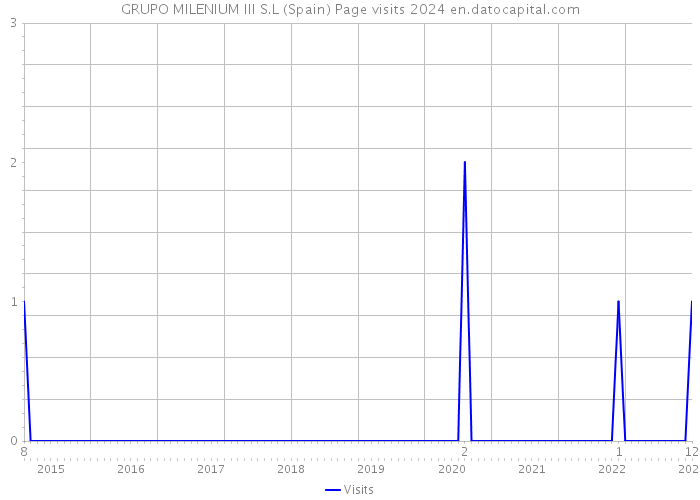 GRUPO MILENIUM III S.L (Spain) Page visits 2024 
