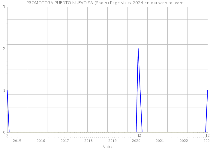 PROMOTORA PUERTO NUEVO SA (Spain) Page visits 2024 
