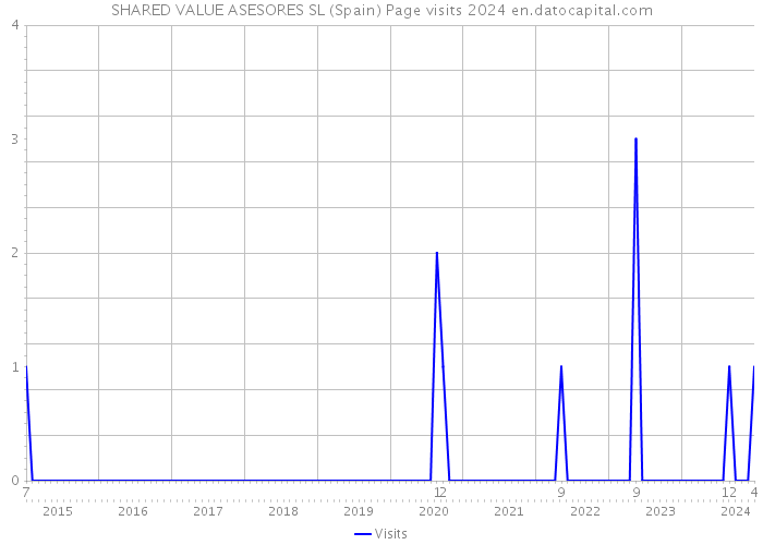 SHARED VALUE ASESORES SL (Spain) Page visits 2024 