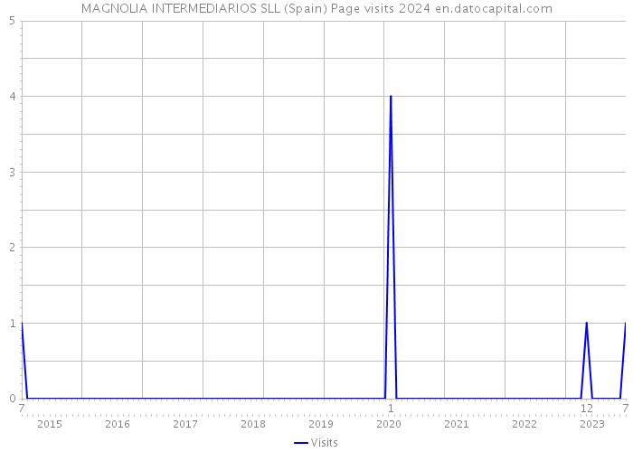 MAGNOLIA INTERMEDIARIOS SLL (Spain) Page visits 2024 