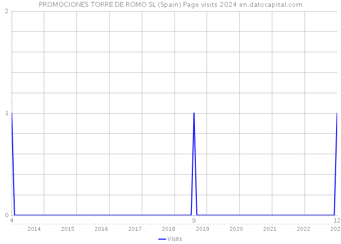 PROMOCIONES TORRE DE ROMO SL (Spain) Page visits 2024 