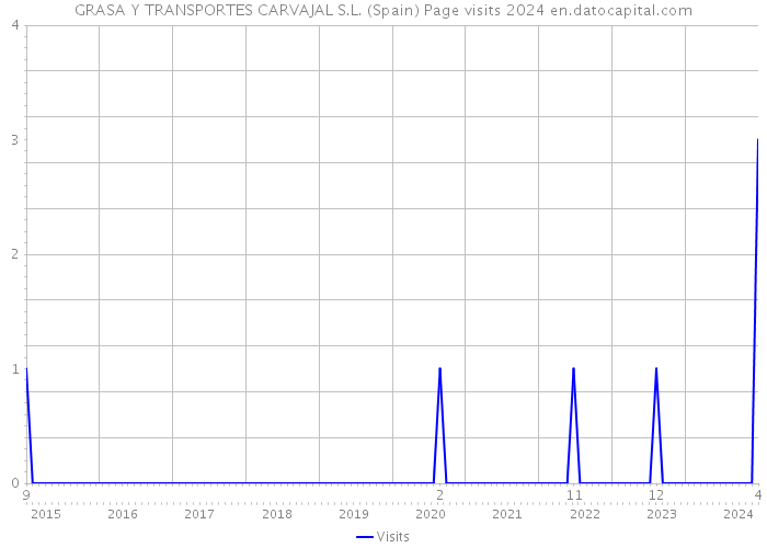 GRASA Y TRANSPORTES CARVAJAL S.L. (Spain) Page visits 2024 