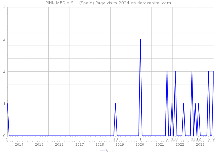 PINK MEDIA S.L. (Spain) Page visits 2024 