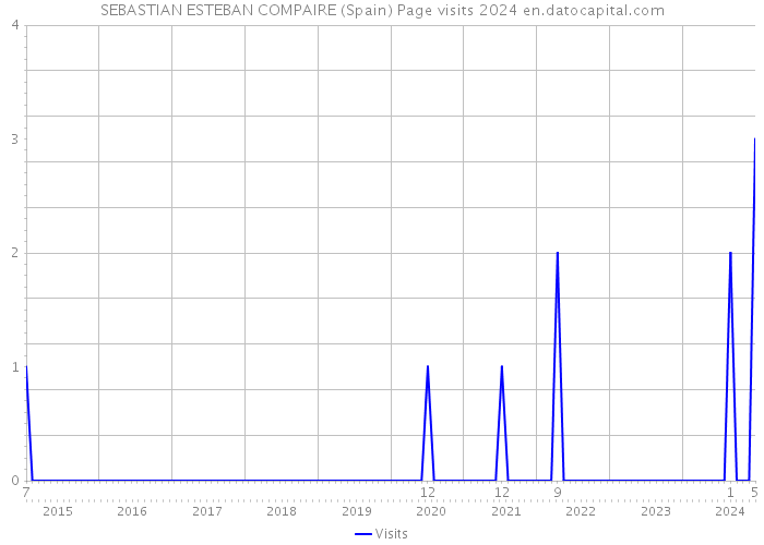 SEBASTIAN ESTEBAN COMPAIRE (Spain) Page visits 2024 