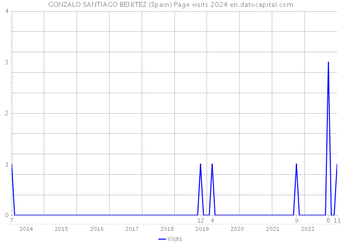 GONZALO SANTIAGO BENITEZ (Spain) Page visits 2024 