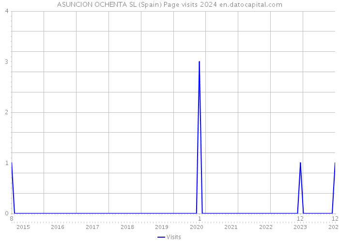ASUNCION OCHENTA SL (Spain) Page visits 2024 