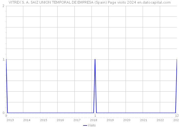 VITREX S. A. SAIZ UNION TEMPORAL DE EMPRESA (Spain) Page visits 2024 