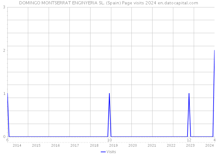 DOMINGO MONTSERRAT ENGINYERIA SL. (Spain) Page visits 2024 