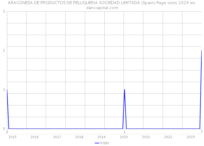 ARAGONESA DE PRODUCTOS DE PELUQUERIA SOCIEDAD LIMITADA (Spain) Page visits 2024 
