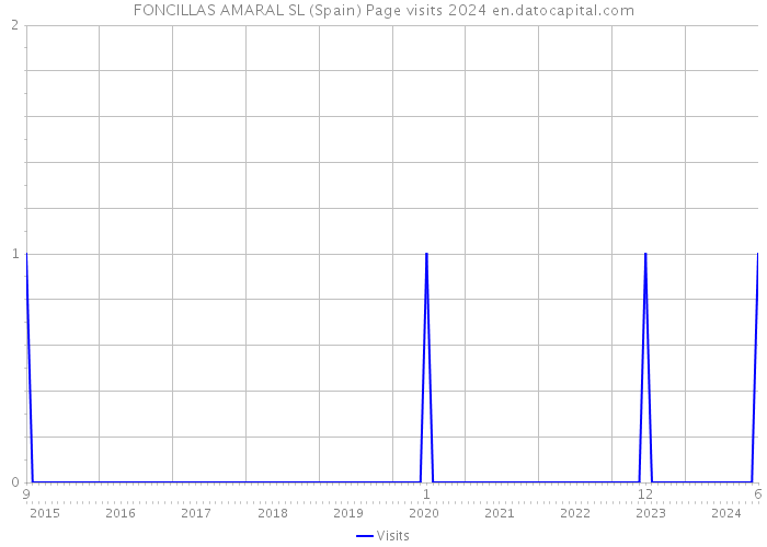 FONCILLAS AMARAL SL (Spain) Page visits 2024 