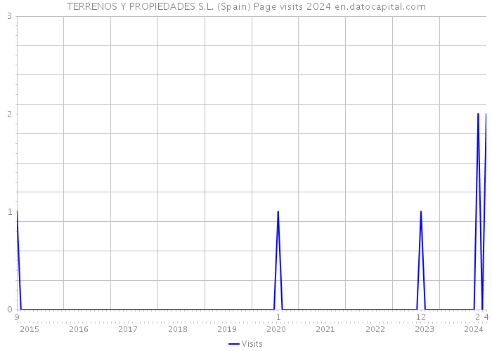 TERRENOS Y PROPIEDADES S.L. (Spain) Page visits 2024 