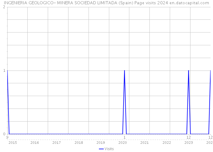 INGENIERIA GEOLOGICO- MINERA SOCIEDAD LIMITADA (Spain) Page visits 2024 