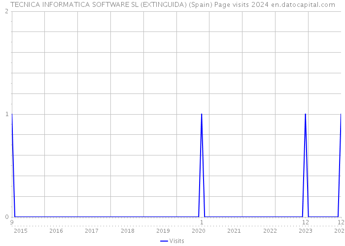 TECNICA INFORMATICA SOFTWARE SL (EXTINGUIDA) (Spain) Page visits 2024 