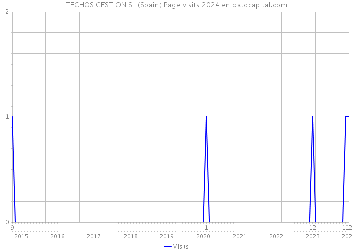 TECHOS GESTION SL (Spain) Page visits 2024 