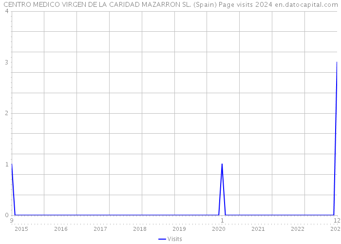 CENTRO MEDICO VIRGEN DE LA CARIDAD MAZARRON SL. (Spain) Page visits 2024 
