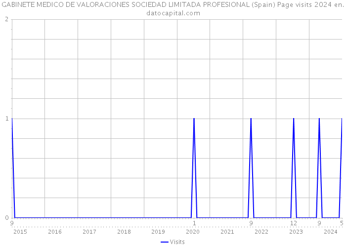 GABINETE MEDICO DE VALORACIONES SOCIEDAD LIMITADA PROFESIONAL (Spain) Page visits 2024 