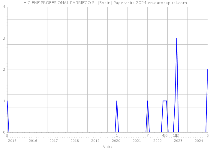 HIGIENE PROFESIONAL PARRIEGO SL (Spain) Page visits 2024 