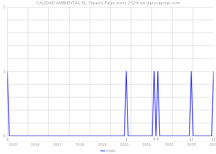 CALIDAD AMBIENTAL SL. (Spain) Page visits 2024 