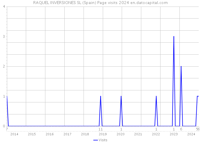 RAQUEL INVERSIONES SL (Spain) Page visits 2024 