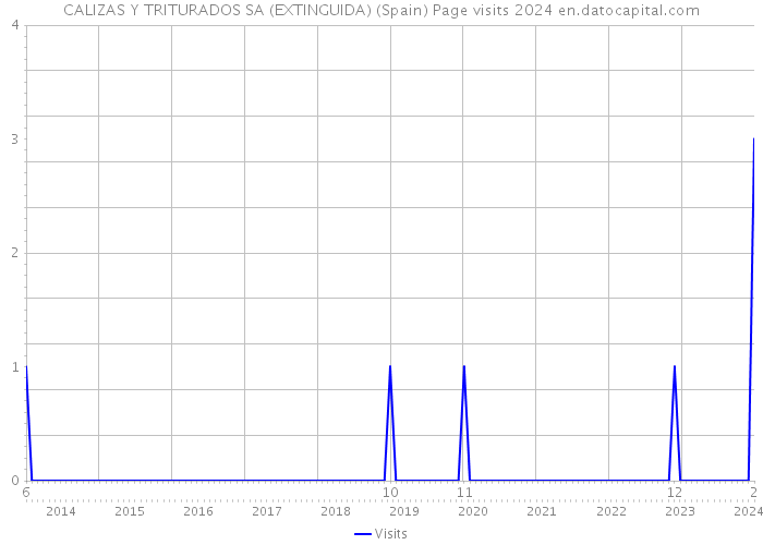 CALIZAS Y TRITURADOS SA (EXTINGUIDA) (Spain) Page visits 2024 