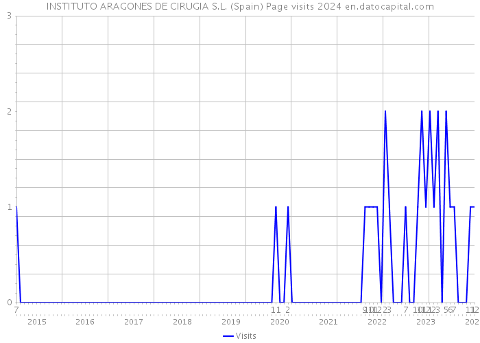 INSTITUTO ARAGONES DE CIRUGIA S.L. (Spain) Page visits 2024 