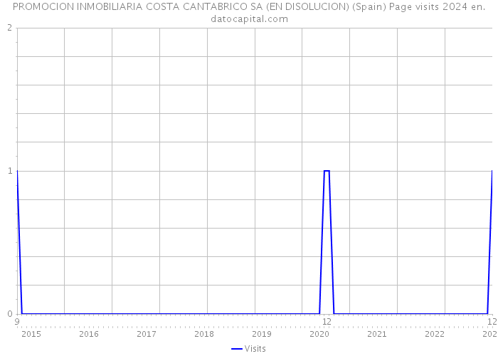 PROMOCION INMOBILIARIA COSTA CANTABRICO SA (EN DISOLUCION) (Spain) Page visits 2024 
