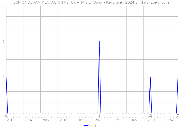TECNICA DE PAVIMENTACION ASTURIANA S.L. (Spain) Page visits 2024 
