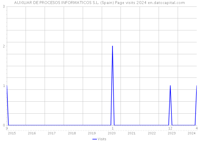 AUXILIAR DE PROCESOS INFORMATICOS S.L. (Spain) Page visits 2024 