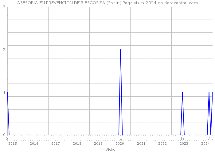 ASESORIA EN PREVENCION DE RIESGOS SA (Spain) Page visits 2024 