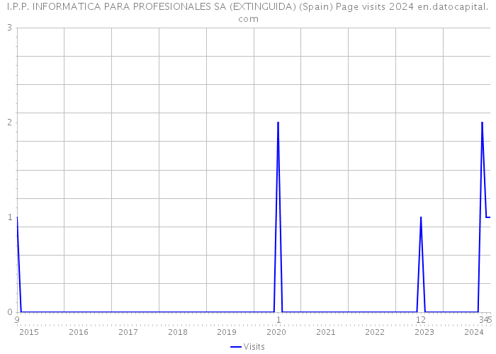 I.P.P. INFORMATICA PARA PROFESIONALES SA (EXTINGUIDA) (Spain) Page visits 2024 