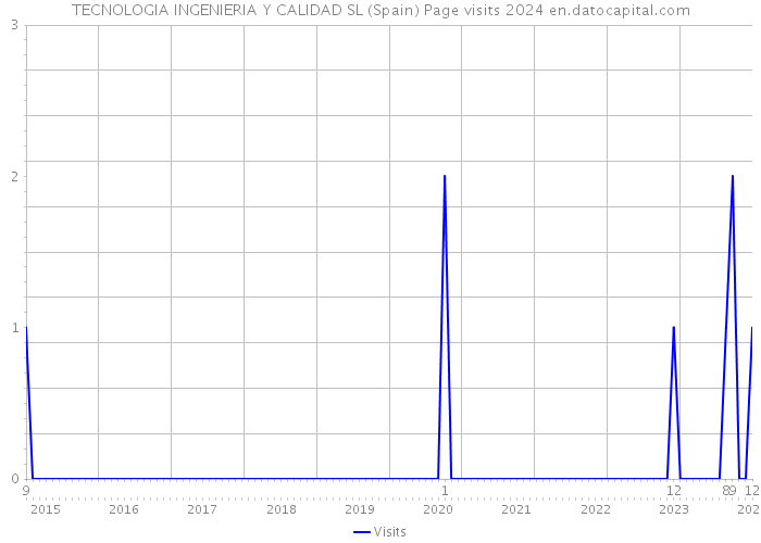 TECNOLOGIA INGENIERIA Y CALIDAD SL (Spain) Page visits 2024 